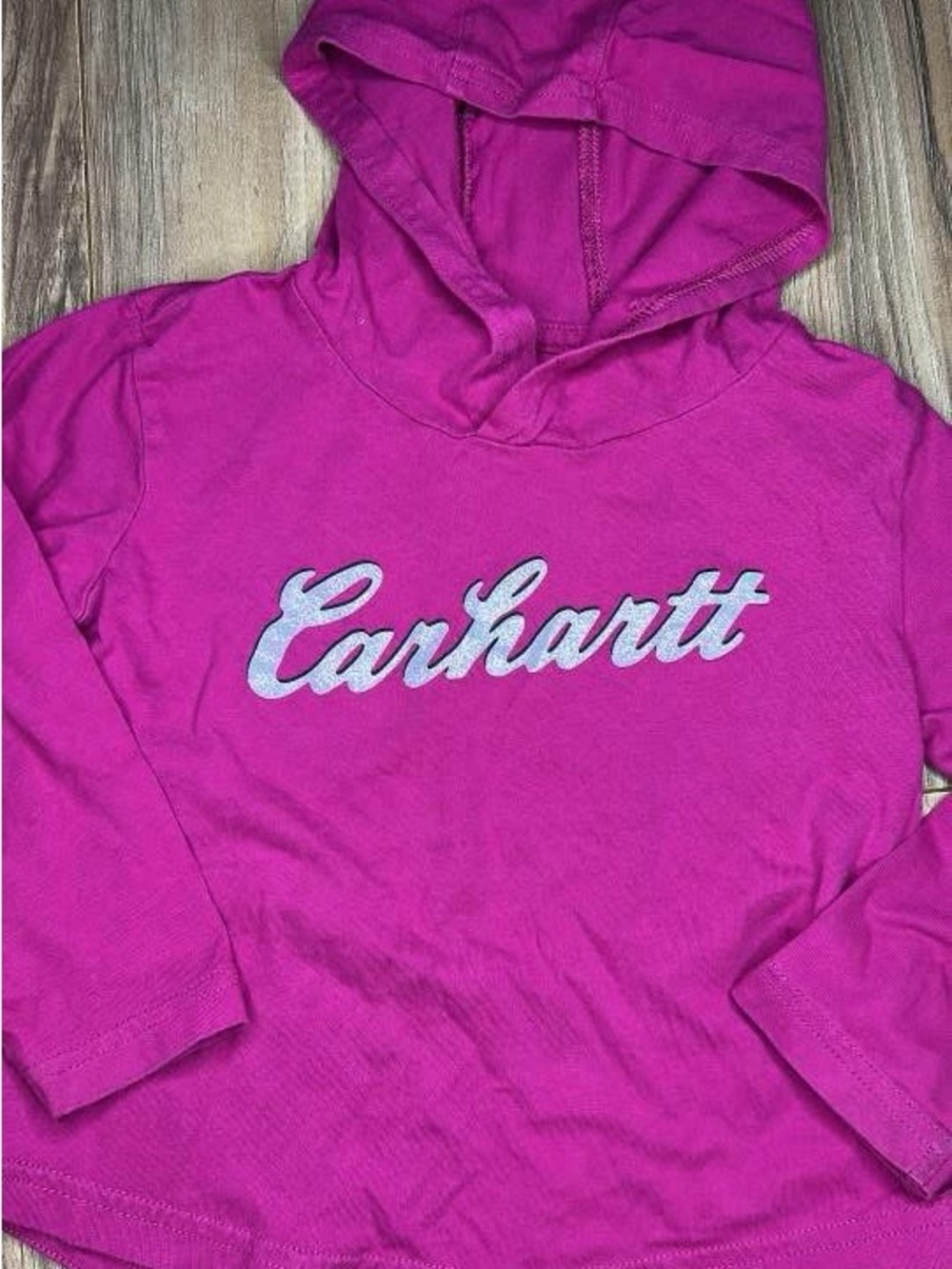 Carhartt Fuchsia Hooded Logo Tee